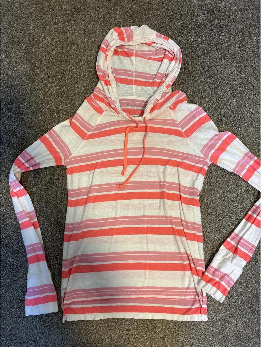 American Eagle Outfitters Striped Hoodie Sweatshirt Size XS